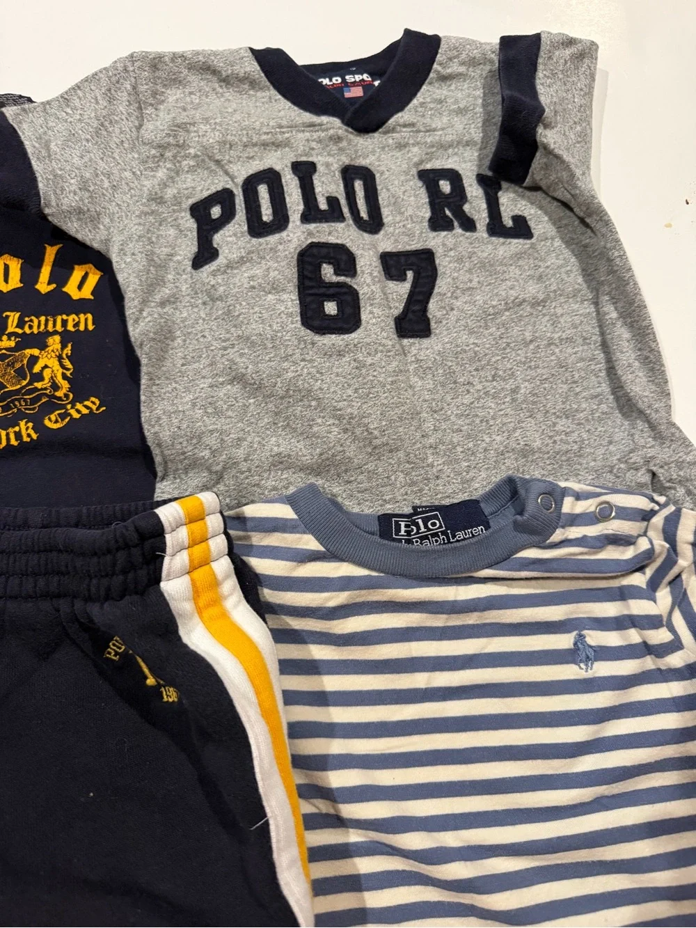 Polo by Ralph Lauren Navy and Gray Kids Sweatpants - Polo by Ralph Lauren